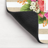 モノグラムヴィンテージスターズホットピンクシャビーマウスパッド マウスパッド (コーナー)