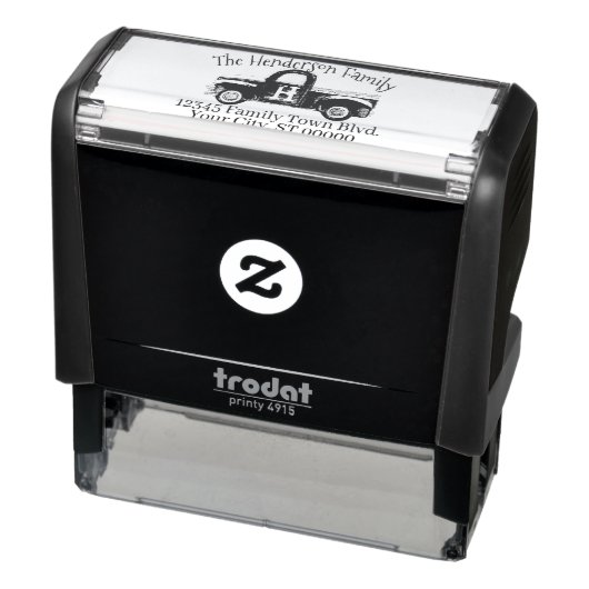 モノグラムヴィンテージトラックファミリー名差出人住所 セルフインキングスタンプ (商品)