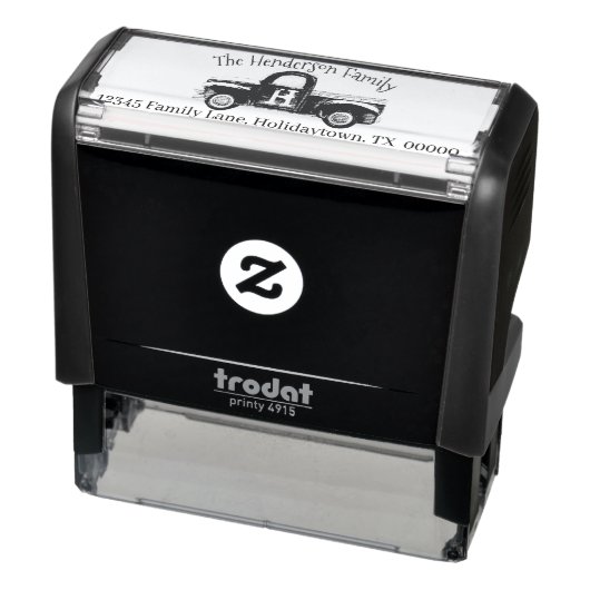 モノグラムヴィンテージトラックファミリー名差出人住所 セルフインキングスタンプ (商品)