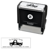 モノグラムヴィンテージトラックファミリー名差出人住所 セルフインキングスタンプ (インサイチュ)
