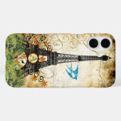 モノグラムヴィンテージバードエッフェルタワー Case-Mate iPhoneケース (裏面 (横))