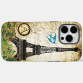 モノグラムヴィンテージバードエッフェルタワー Case-Mate iPhoneケース (裏面 (横))