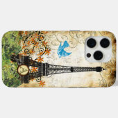 モノグラムヴィンテージバードエッフェルタワー Case-Mate iPhoneケース (裏面 (横))