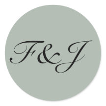 モノグラムヴィンテージパステルセージ結婚グリーン