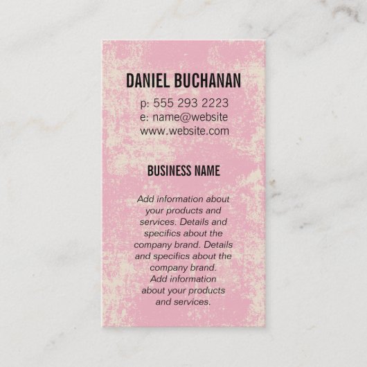 モノグラムヴィンテージピンク 名刺 (正面)