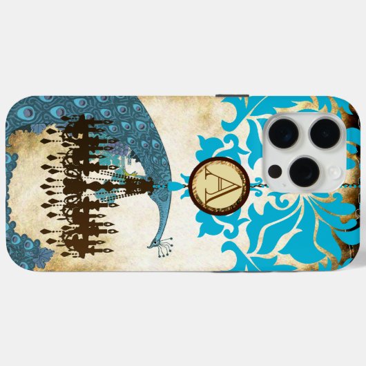 モノグラムヴィンテージピーコックシャンデリアダマスク Case-Mate iPhoneケース (裏面 (横))