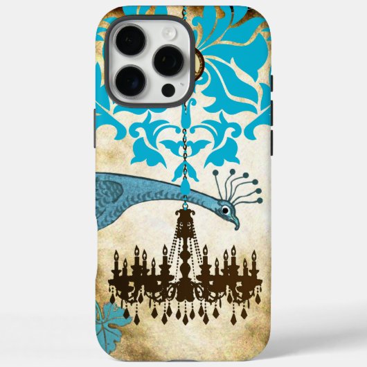 モノグラムヴィンテージピーコックシャンデリアダマスクiPhone Case-Mate iPhoneケース (裏面)