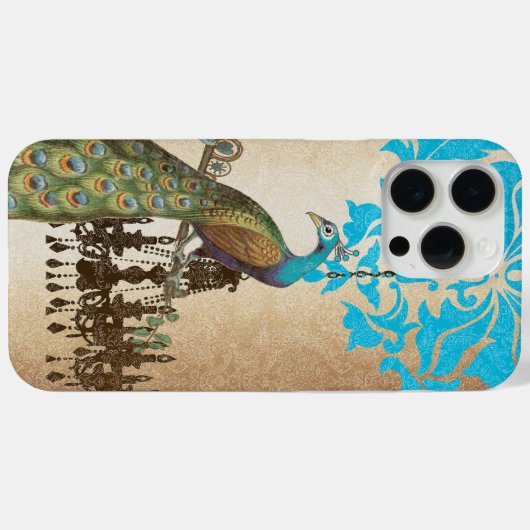 モノグラムヴィンテージピーコックシャンデリアダマスクiPhone Case-Mate iPhoneケース (裏面 (横))