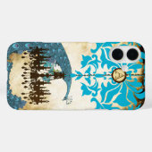 モノグラムヴィンテージピーコックシャンデリアダマスクiPhone Case-Mate iPhoneケース (裏面 (横))