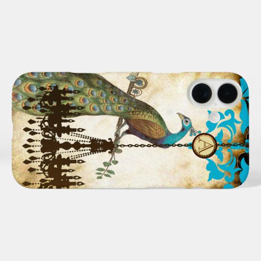 モノグラムヴィンテージピーコックシャンデリアダマスクiPhone Case-Mate iPhoneケース (裏面 (横))