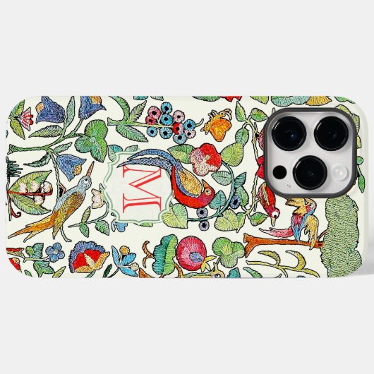 モノグラムヴィンテージフェイク刺繍模様iphone Case-Mate iPhoneケース (裏面 (横))