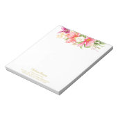 モノグラムヴィンテージフラワーズピンクパステルスモールメモ帳 ノートパッド (回転)
