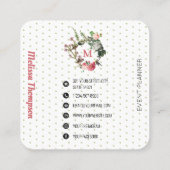 モノグラムヴィンテージフローラバードリースイベントプランナー スクエア名刺 (裏面)