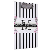 モノグラムヴィンテージフローラブラックストライプ クリップボード (右)