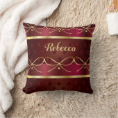 モノグラムヴィンテージブルガンディカラーデコールラグジュアリー クッション (ブランケット)