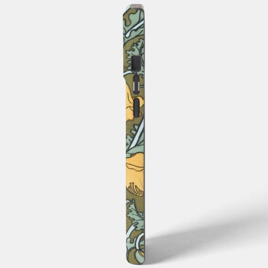 モノグラムヴィンテージポピー黄色フローラルパターン Case-Mate iPhoneケース (裏面 / 左)