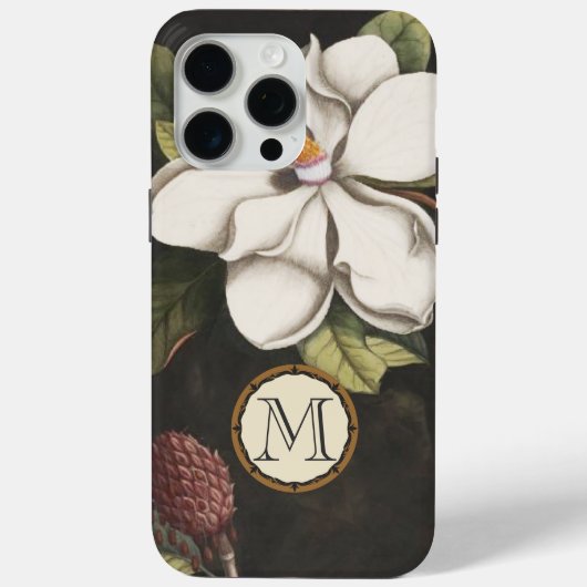 モノグラムヴィンテージマグノリアフローラルパターンiphone Case-Mate iPhoneケース (裏面)