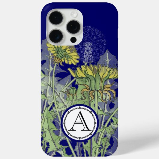 モノグラムヴィンテージモダンダンドリオン花 Case-Mate iPhoneケース (裏面)