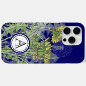 モノグラムヴィンテージモダンダンドリオン花 Case-Mate iPhoneケース (裏面 (横))