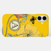 モノグラムヴィンテージモダンポピー黄色フローラ Case-Mate iPhoneケース (裏面 (横))