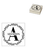 モノグラムヴィンテージリースファミリーモノグラム名 ラバースタンプ (押印)