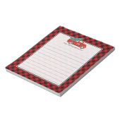 モノグラムヴィンテージレッドトラックとツリーバッファロープライド ノートパッド (回転)