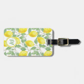 モノグラムヴィンテージレモンフ葉ルーツと花 ラゲッジタグ (正面横)