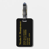 モノグラムヴィンテージ旅行魚クイーンズランドオーストラリア ラゲッジタグ (裏面縦)