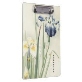 モノグラムヴィンテージ日本のアイリスフラワークリップボード クリップボード (右)