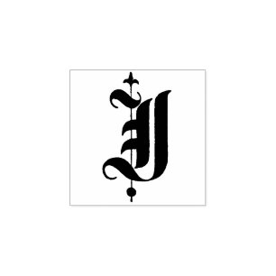 モノグラムヴィンテージ旧英字J ラバースタンプ