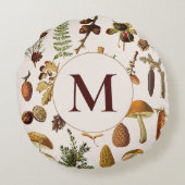 モノグラムヴィンテージ松の森の宝物パターン ラウンドクッション (裏面)