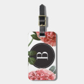 モノグラムヴィンテージ植物プリント |荷物タグ ラゲッジタグ (正面縦)