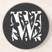 モノグラムヴィンテージ結婚Wのアニバーサリーコースター コースター (正面)