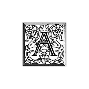 モノグラムヴィンテージ装飾文字A ラバースタンプ
