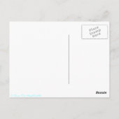 モノグラムヴィンテージ要素ティール(緑がかった色)青はがき ポストカード (裏面)