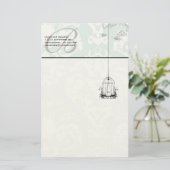 モノグラムヴィンテージ鳥かご文具 便箋 (スタンド正面)