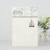 モノグラムヴィンテージ鳥かご文具 便箋 (スタンド正面)