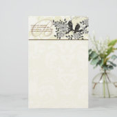 モノグラムヴィンテージ鳥の開花分岐文房具 便箋 (スタンド正面)