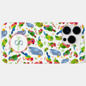 モノグラムヴィンテージ鳥パタカラフルーン Case-Mate iPhoneケース (裏面 (横))