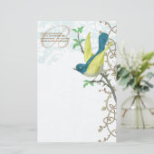 モノグラムヴィンテージ鳥ヴィンテージ財宝 便箋 (スタンド正面)