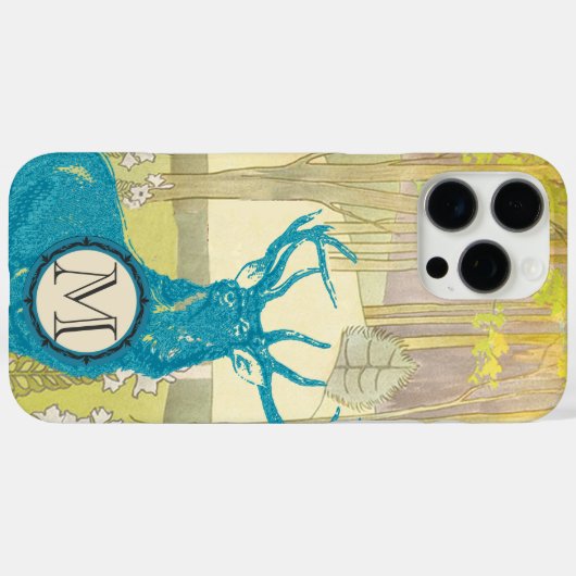 モノグラムヴィンテージ鹿アールヌーボーフォレストアイフォン Case-Mate iPhoneケース (裏面 (横))