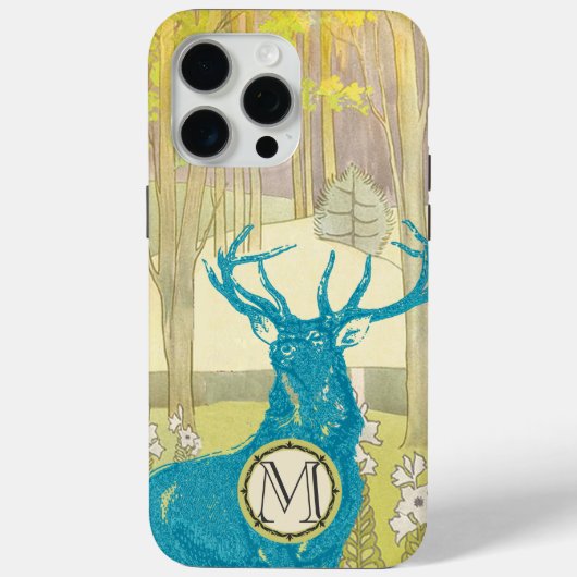 モノグラムヴィンテージ鹿アールヌーボーフォレストアイフォン Case-Mate iPhoneケース (裏面)