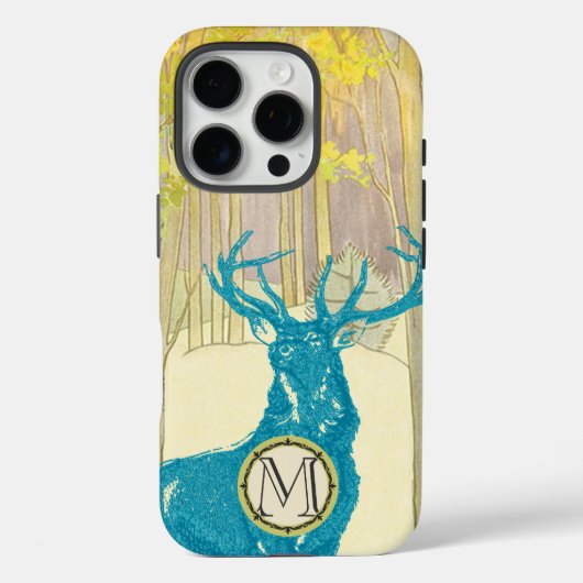 モノグラムヴィンテージ鹿アールヌーボーフォレストアイフォン Case-Mate iPhoneケース (裏面)