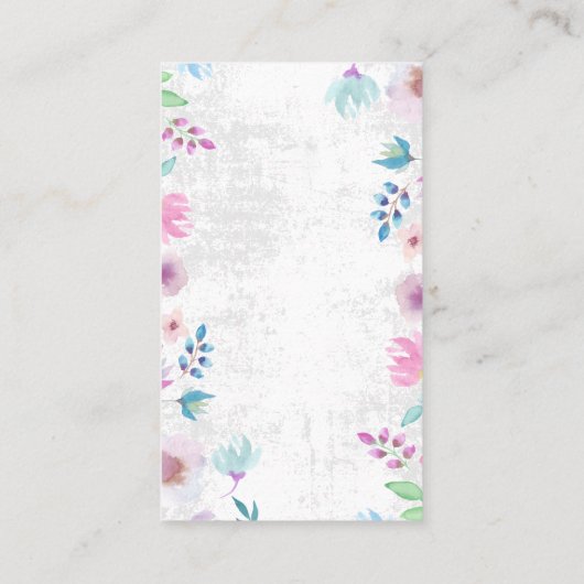 モノグラムヴィンテージ |フローラ背景 名刺 (裏面)