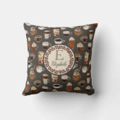 モノグラムヴェンティコーヒーラバー秋装飾用クッション クッション (裏面)