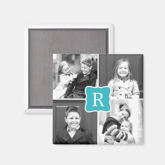 モノグラム丁合パーソナライズされた写真マグネットの現状 マグネット (正面/裏面)