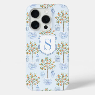 モノグラム中国の陶磁器ミカン iPhone 15 PROケース