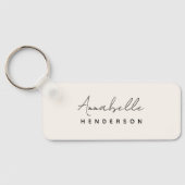 モノグラム中性 |ミニマモダンリストスタイリッシュ キーホルダー (裏面)