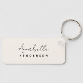 モノグラム中性 |ミニマモダンリストスタイリッシュ キーホルダー (正面)