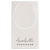 モノグラム中性 |ミニマモダンリストスタイリッシュ スモールペーパーバッグ (裏面)